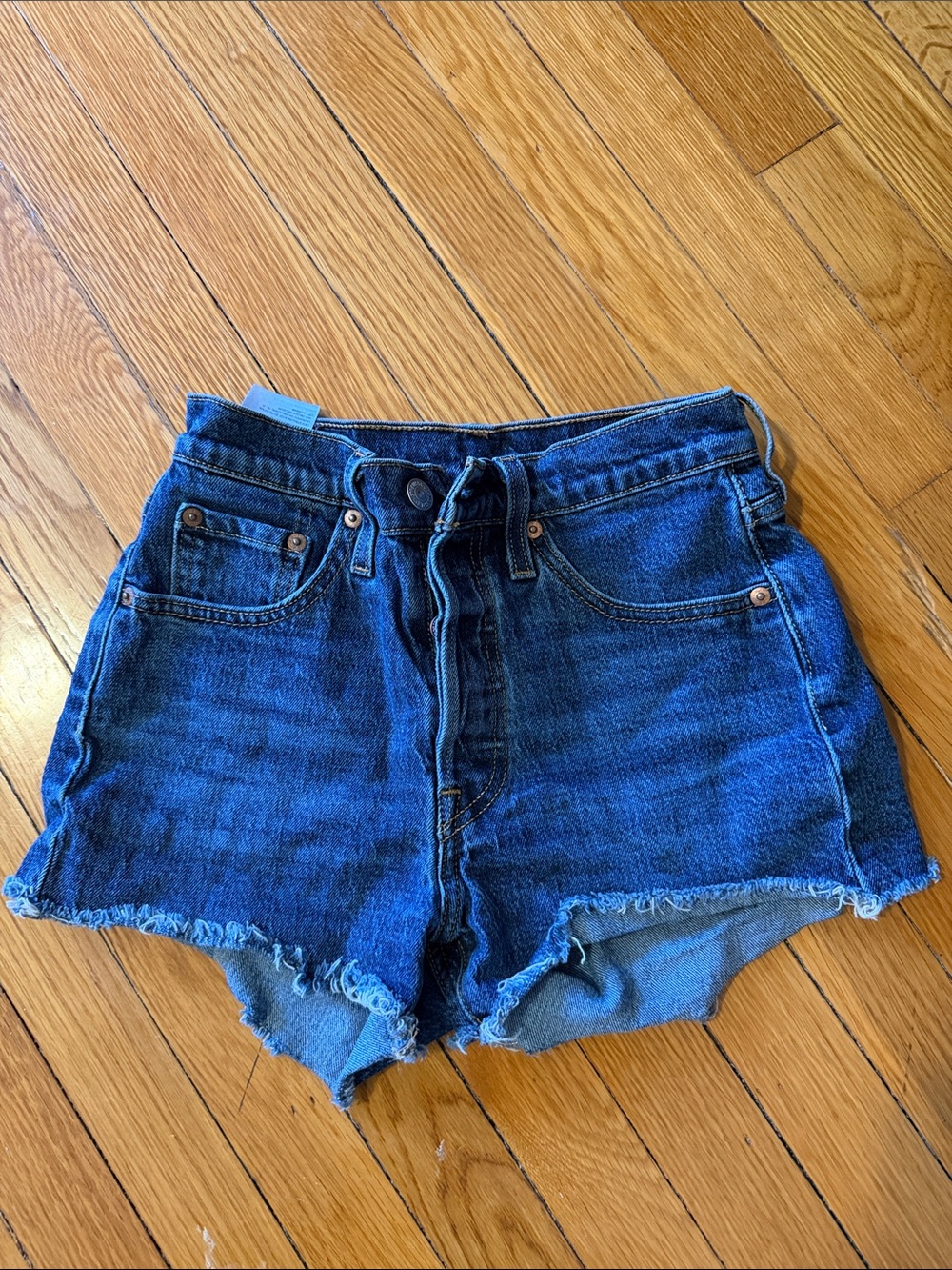 Levi’s High-Rise Denim Cutoff Shorts - Blue